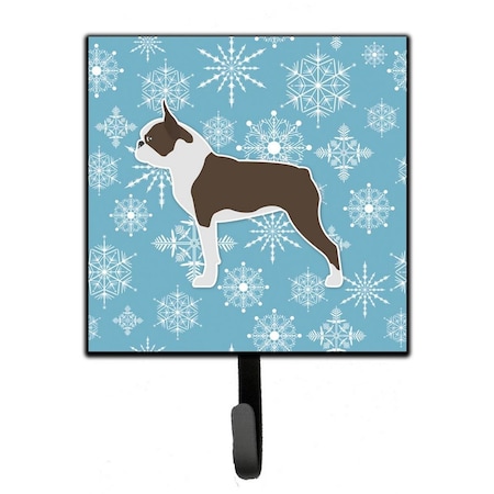 Carolines Treasures Winter Snowflake Boston Terrier Leash or Key Holder BB3544SH4